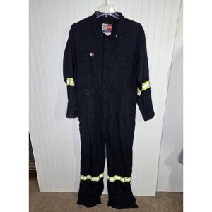 BIG BILL FR Coveralls Mens XL Tall Blue Flame Resistant Hi Vis Workwear Unlined